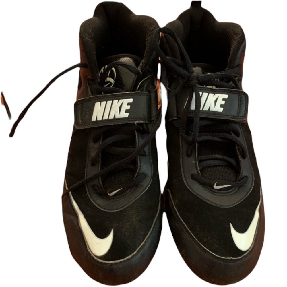 Nike Mens Football/Rugby Cleats black and Nike bag shoes 11.5